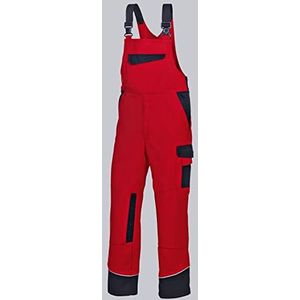 BP 1608-559 tuinbroek, 65% polyester, 35% katoen rood/zwart, maat 62