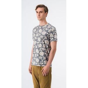 Teddy Smith T- Odin MC T-shirt voor heren, Union Navy/White Floral, XS