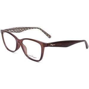 SALVATORE FERRAGAMO SF2866 bril, Crystal Brown, 54 voor dames, glas, bruin