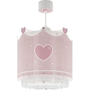 Dalber Kinder hanglamp plafondlamp kinderkamer kinderlamp Little Queen Crown Hearts roze (61102)
