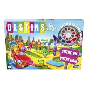 Hasbro Bordspel Levensweg (FR) - Spannend spel voor kinderen vanaf 8 jaar - 2-4 spelers - Kleurrijke staafjes en avontuurlijke keuzes!