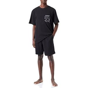 KARL LAGERFELD Heren Ikonik 2.0 Korte Broek Met T-Shirt, Zwart, XL