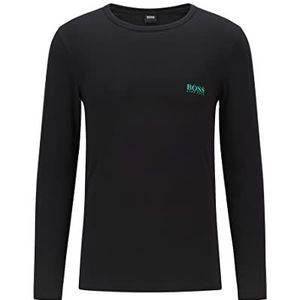 BOSS Heren LS-shirt RN Infinity onderhemd met lange mouwen van elastische katoenmix, zwart 1, L