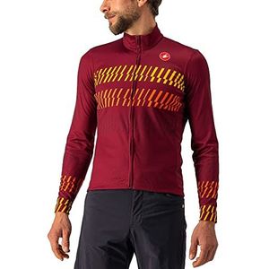 CASTELLI 4522500-421 Unlimited TH Jersey Sweatshirt Heren Bordeaux/Goldenrod Maat L