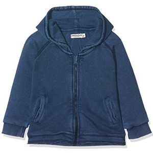 Imps&Elfs Uniseks Baby U Cardigan Hoody Lange Mouwen Vest, blauw (Indigo Blue Dyed P360)., 62 cm