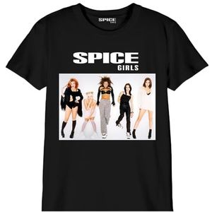 SPICE GIRLS Unisex T-shirt voor kinderen, The Group, referentie: BOSPICETS004, zwart, maat 12 jaar, Zwart, 12 Jaren