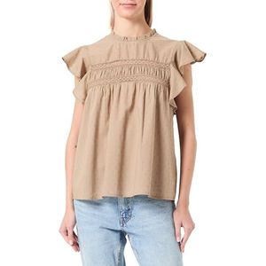 VERO MODA VMTRINE SL Lace Top WVN, silver mink, XL