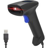 Atlantis A08-LD190-2D barcodelezer, barcodelezer, scanner, 1D en 2D optisch (640 x 480), 60 fps, leest van smartphone en display, farmaceutische code, USB-aansluiting, snelstartgids