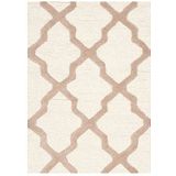 SAFAVIEH Geometrisch tapijt voor woonkamer, eetkamer, slaapkamer - Cambridge Collection, korte pool, ivoor en beige, 76 x 244 cm