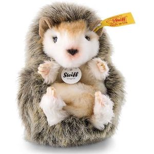 Steiff Joggi 070587 Baby-egel, knuffeldier voor kinderen, 10 cm, stoffen egel, zacht en wasbaar, bruin gemêleerd