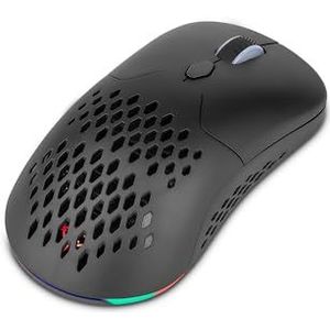 YEYIAN 3-in-1 Shift-gamingmuis met RGB 6-effecten | 26.000 dpi | Reactie 1 ms | 6 programmeerbare knoppen | 600mA batterij | USB-type C | Bedraad, draadloos (2,4 GHz) en Bluetooth