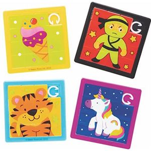 Mini Schuifpuzzels (8 stuks) - Diverse Ontwerpen voor Kinderen