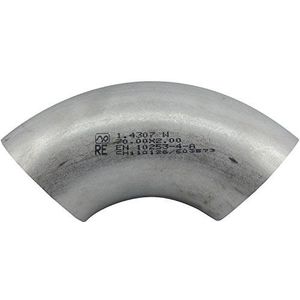 Stappert VAS7 1.4301 roestvrij staal gelaste buis elleboog roestvrij staal 90 graden diameter 30 mm breedte 2.0 mm