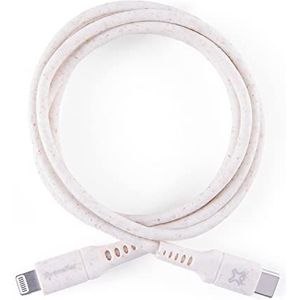 XtremeMac® Premium USB-C naar Lightning-kabel, biologisch afbreekbaar, FSC® EKO verpakking, 1M, snel opladen voor iPhone 12/12 Pro Max/12 Mini/11/11 Pro/SE 2020/XR/XS/X/8, Airpods, iPad, wit