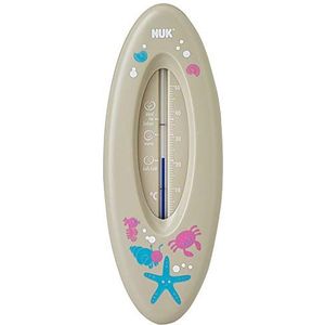 NUK 10256388 badthermometer voor veilig baden, natuurlijke meetvloeistof uit koolzaadolie, Made in Germany, 1 stuk grijs