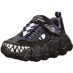 Skechers 400112l Bkcc, gymschoenen voor kinderen en jongeren, Zwart houtskool synthetisch textiel houtskool, 43 EU