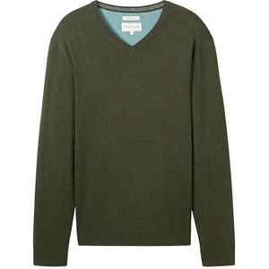 TOM TAILOR heren trui, 36230 - Roin Green Melange, XXL