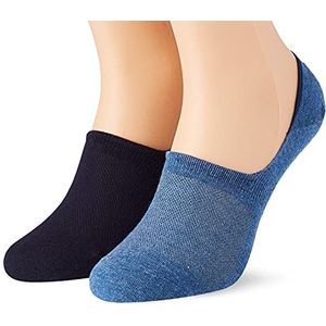 Calvin Klein Heren No-show sokken voor heren, 2 stuks Footie, denim melange, 43