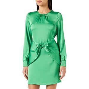 Vila Dames VIANNES O-hals L/S Short Dress/DC-jurk, Green Bee, 34, Green Bee, 34