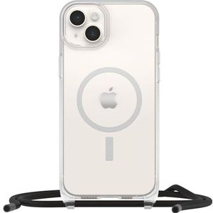 OtterBox React Necklace hoesje met MagSafe voor iPhone 14 Plus, ultradunne beschermhoes met verstelbare en afneembare kettingriem, getest volgens militaire standaard, Transparant