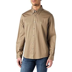 Brooks Brothers Heren Sport Shirt Kledingstuk Dye Twill Milano Casual, Groen (Groen 300), S