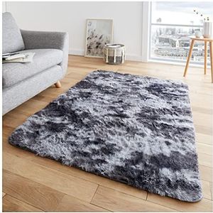 GC GAVENO CAVAILIA Shaggy tapijten voor woonkamer - superzacht slaapkamertapijt - antislip vloerkleden - pluizige tapijten woonkamer - nerts - 80x150 - houtskool - 80x150