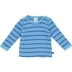 Fred's World by Green Cotton Baby jongens Alfa Stripe L/S T-shirt, Bunny Blue, 86 cm