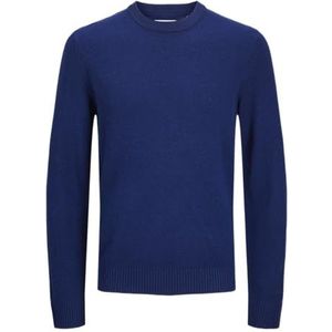 Jack & Jones JPRCCLAMBSWOOL Knit Crew Neck LN, blauw, L