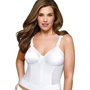 Exquisite Form Volledig vrouwen Terug Sluiten Longline Bra #5107532, Wit, 90D