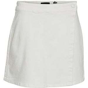 VERO MODA Vmwild Millie Skort Shorts voor dames, sneeuwwit/detail: nue026 helder zilver + helder wit, L