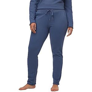Ulla Popken Fout loungewear-sweatbroek, extra zacht, geribbelde tailleband broek, Helder zeilblauw, 46-48 Große Größen