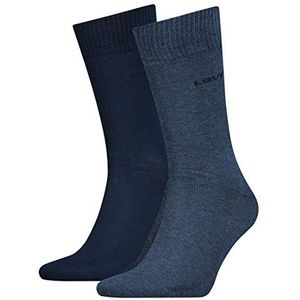 Levi's Levis 168sf Regular Cut 2p sokken voor heren, blauw (Denim Blue 460)., 39 EU