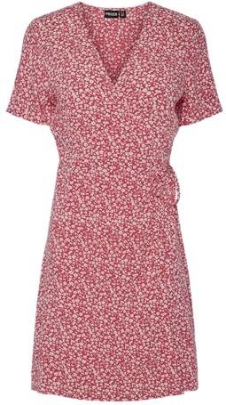 PIECES - PCTALA - Zomerjurk - Pitaja Roze / Zwart / Wit