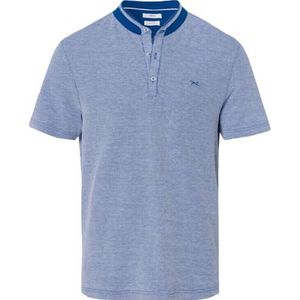 BRAX Poloshirt voor heren in sportieve tweekleurige look met opstaande kraag, poloshirt, kobalt, maat S, blauw, S