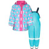 PLAYSHOES Functioneel pak 'Eulen'  turquoise / pink / rosa / zwart