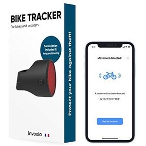 Invoxia Bike Tracker - Anti-Diefstal GPS Bike Tracker - Reflector Met Realtime Meldingen - Batterijduur Tot 3 Maanden - Discreet En Lichtgewicht - Waterdicht, Zwart