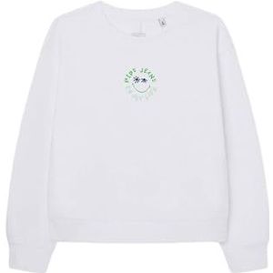 Pepe Jeans Omara Sweatshirt voor meisjes, wit (White), 6 jaar, wit, 6 Jaren
