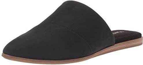 Toms - Jade - Leren Muiltjes - Zwart - Mini Sleehak