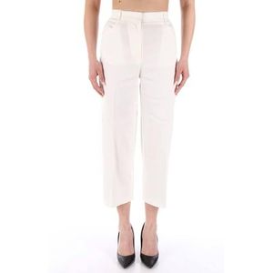 Pinko PROTESILAO broek linnen stretch, Z07_Witte zijde, 38 NL