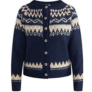 Jalene Dames gebreide jas 15424762-JA03, Navy Grijs Beige, XL/XXL, marineblauw, grijs, beige, XL/XXL