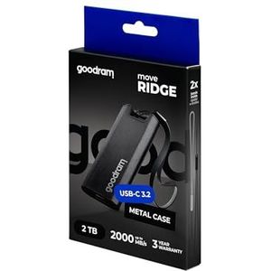 SSDR-GMRE-02T-K0 - Externe SSD - Zwart - 2TB - M.2 - USB Type-C