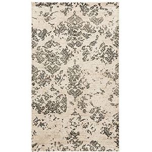 Safavieh Vintage geïnspireerd tapijt, VTG182, geweven zachte viscose vezels, lichtbruin/donkerbruin, 90 x 150 cm