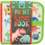 Depesche 12101 Dino World - Paint & Swipe Book, kleurboek met afveegbare pagina's, incl. 6 vezelstiften