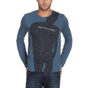 Calvin Klein Jeans Heren shirt met lange mouwen CMP92QJLC1H, blauw (7a5), 52 NL
