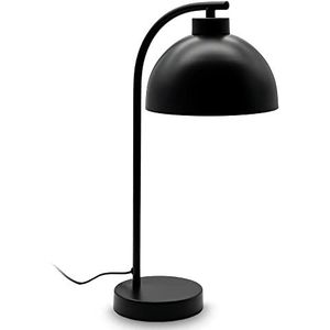 B.K.Licht tafellamp gebogen I E14 fitting voor max. 25 Watt I tafellamp 1-lamp I incl. snoerschakelaar I mat-zwart