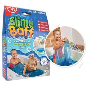 Slime Baff Blue van Zimpli Kids, 1 badpak, zet water in gooey slijm, kinderzintuiglijke en badspeelgoed, gecertificeerd biologisch afbreekbaar cadeau