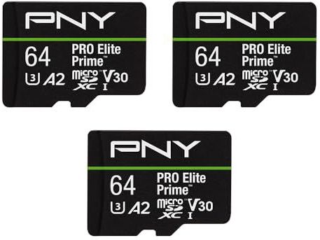 PNY - PRO ELITE PRIME - Geheugenkaart - 64GB - microSDXC - Zwart - U3 - UHS-I