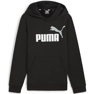 PUMA ESS+ 2 Col Big Logo Hoodie FL B Jongens Trui - PUMA White-Medium Gray