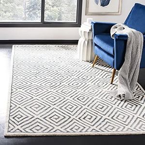 Safavieh woonkamer tapijt, MOS158, handgemaakte wol en viscose, beige/grijs, 160 x 230 cm