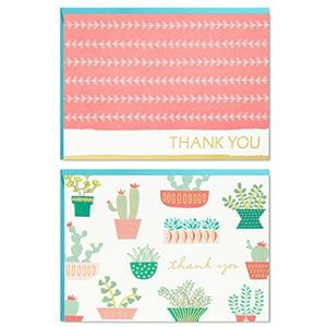 Hallmark Bedankkaarten assortiment, cactus (50 bedankbriefjes met enveloppen)